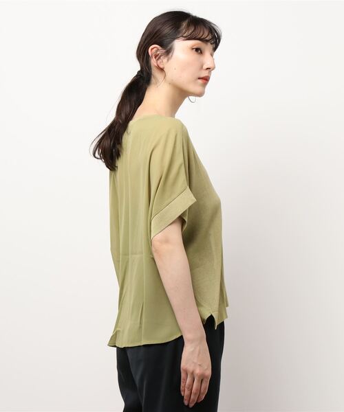 prose verse(プロズヴェール)の「後ろシフォンドッキングニット(ニット/セーター・レディース・ブラック/ベージュ/イエロー・フリ-)」の5枚目の写真