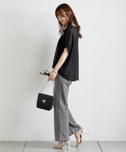 prose verse(プロズヴェール)の「後ろシフォンドッキングニット(ニット/セーター・レディース・ブラック/ベージュ/イエロー・フリ-)」の10枚目の写真