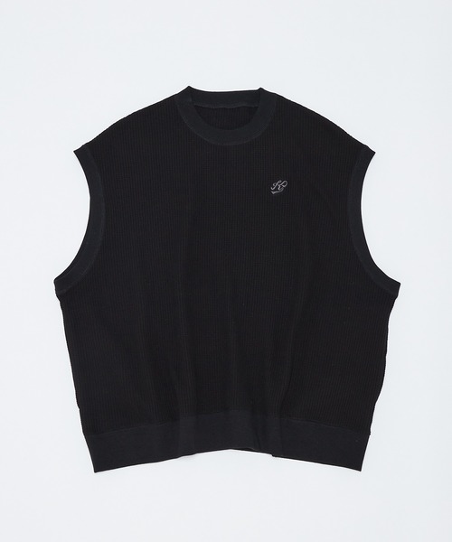 WHO'S WHO gallery（フーズフーギャラリー）の「【KOOKY'N/クーキー】ワッフルベスト（ベスト・メンズ・ブラック/ネイビー/杢グレー・FREE）」の5枚目の写真