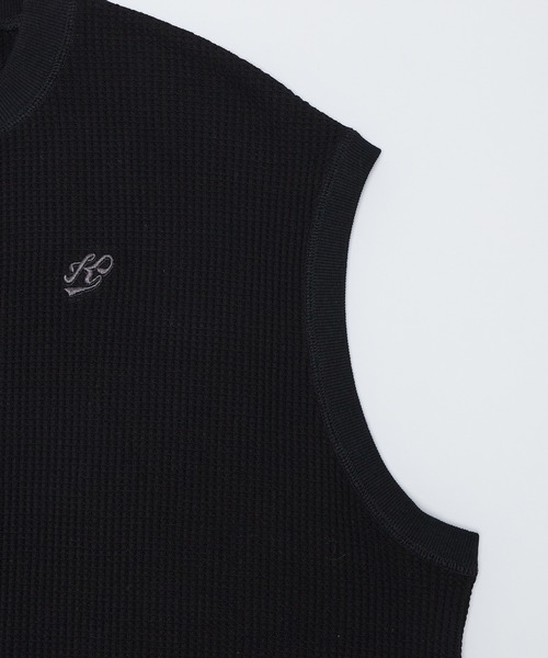 WHO'S WHO gallery（フーズフーギャラリー）の「【KOOKY'N/クーキー】ワッフルベスト（ベスト・メンズ・ブラック/ネイビー/杢グレー・FREE）」の19枚目の写真