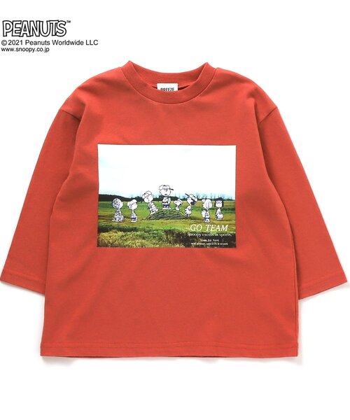 PEANUTS（ピーナッツ）の「PEANUTS アウトドアフォトTシャツ(スヌーピー)（Tシャツ/カットソー・キッズ・レッド/ミント/ライトグレー・110/80/90/100/120/130）」の3枚目の写真