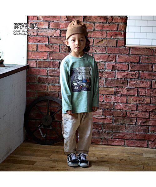 PEANUTS（ピーナッツ）の「PEANUTS アウトドアフォトTシャツ(スヌーピー)（Tシャツ/カットソー・キッズ・レッド/ミント/ライトグレー・110/80/90/100/120/130）」の10枚目の写真