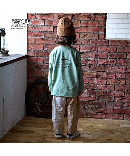 PEANUTS（ピーナッツ）の「PEANUTS アウトドアフォトTシャツ(スヌーピー)（Tシャツ/カットソー・キッズ・レッド/ミント/ライトグレー・110/80/90/100/120/130）」の6枚目の写真