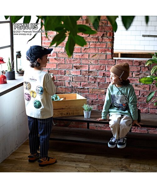 PEANUTS（ピーナッツ）の「PEANUTS アウトドアフォトTシャツ(スヌーピー)（Tシャツ/カットソー・キッズ・レッド/ミント/ライトグレー・110/80/90/100/120/130）」の8枚目の写真