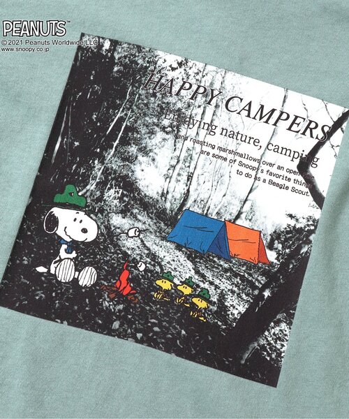 PEANUTS（ピーナッツ）の「PEANUTS アウトドアフォトTシャツ(スヌーピー)（Tシャツ/カットソー・キッズ・レッド/ミント/ライトグレー・110/80/90/100/120/130）」の9枚目の写真