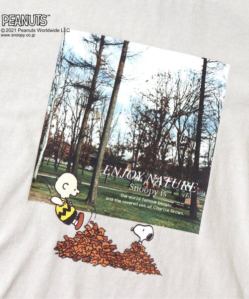 PEANUTS（ピーナッツ）の「PEANUTS アウトドアフォトTシャツ(スヌーピー)（Tシャツ/カットソー・キッズ・レッド/ミント/ライトグレー・110/80/90/100/120/130）」の5枚目の写真