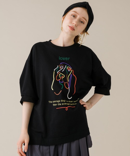 1％（イチ パーセント）の「1% LOVERSDOG Tシャツ（Tシャツ/カットソー・レディース・ブラック/ホワイト・FREE）」の5枚目の写真