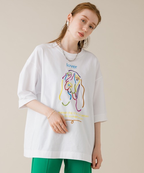 1％（イチ パーセント）の「1% LOVERSDOG Tシャツ（Tシャツ/カットソー・レディース・ブラック/ホワイト・FREE）」の14枚目の写真