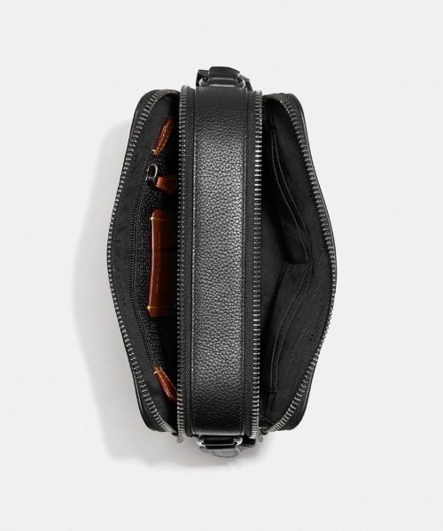 COACH ダブルジッパー メンズ チャーター クロスボディ ショルダーバッグ COACH ショルダーバッグ チャーター クロスボディ バッグ 24