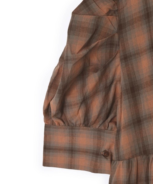 Alley by w closet(アリーバイダブルクローゼット)の「【Alley】チェックティアードワンピース(ワンピース・レディース・ダークブラウン/ベージュ/ブラウン/グレー・FREE)」の8枚目の写真