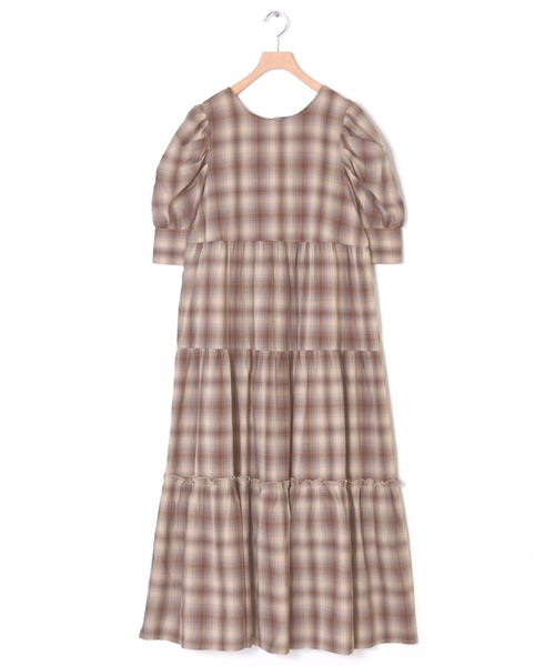 Alley by w closet(アリーバイダブルクローゼット)の「【Alley】チェックティアードワンピース(ワンピース・レディース・ダークブラウン/ベージュ/ブラウン/グレー・FREE)」の20枚目の写真