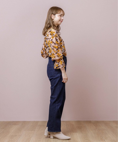 flower（フラワー）の「ステンドグラスブラウス（シャツ/ブラウス・レディース・ベージュ/ネイビー・FREE）」の9枚目の写真