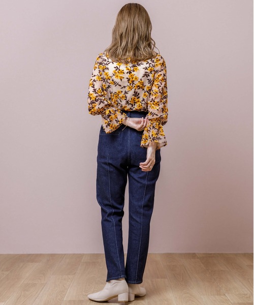 flower（フラワー）の「ステンドグラスブラウス（シャツ/ブラウス・レディース・ベージュ/ネイビー・FREE）」の7枚目の写真