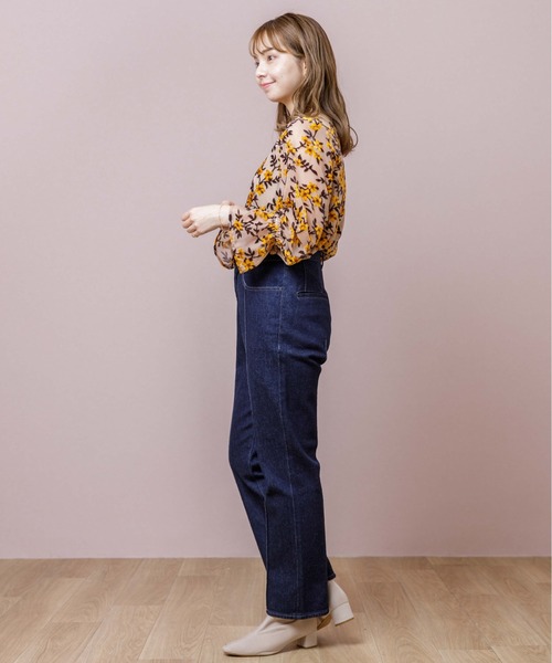 flower（フラワー）の「ステンドグラスブラウス（シャツ/ブラウス・レディース・ベージュ/ネイビー・FREE）」の5枚目の写真