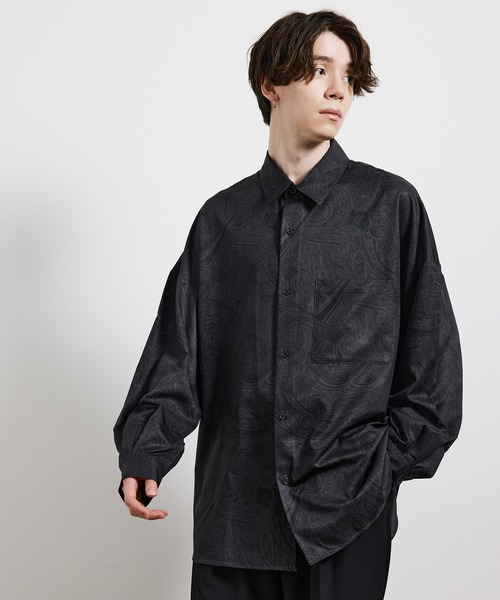 JUNRED(ジュンレッド)の「オーバーサイズペイズリーシャツ(シャツ/ブラウス・メンズ・ブラック/ネイビー/ブルー系その他4・M/L)」の8枚目の写真