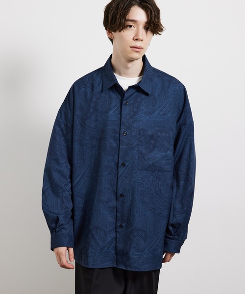 JUNRED(ジュンレッド)の「オーバーサイズペイズリーシャツ(シャツ/ブラウス・メンズ・ブラック/ネイビー/ブルー系その他4・M/L)」の4枚目の写真