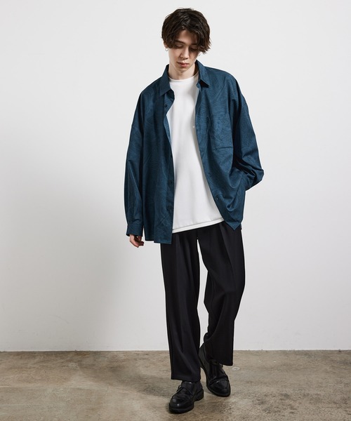 JUNRED(ジュンレッド)の「オーバーサイズペイズリーシャツ(シャツ/ブラウス・メンズ・ブラック/ネイビー/ブルー系その他4・M/L)」の21枚目の写真