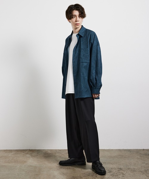 JUNRED(ジュンレッド)の「オーバーサイズペイズリーシャツ(シャツ/ブラウス・メンズ・ブラック/ネイビー/ブルー系その他4・M/L)」の13枚目の写真