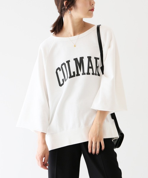 SLOBE IENA（スローブイエナ）の「カレッジロゴフレアスリーブ裏毛プルオーバー【手洗い可能】◆（スウェット・レディース・ホワイト/グレー/グレー系その他・FREE）」の2枚目の写真