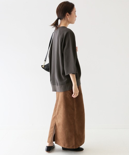 SLOBE IENA（スローブイエナ）の「カレッジロゴフレアスリーブ裏毛プルオーバー【手洗い可能】◆（スウェット・レディース・ホワイト/グレー/グレー系その他・FREE）」の14枚目の写真