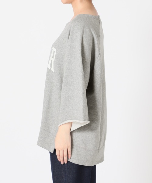 SLOBE IENA（スローブイエナ）の「カレッジロゴフレアスリーブ裏毛プルオーバー【手洗い可能】◆（スウェット・レディース・ホワイト/グレー/グレー系その他・FREE）」の12枚目の写真