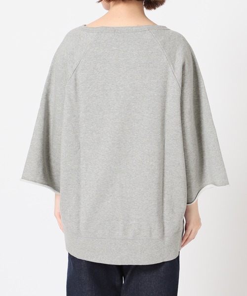 SLOBE IENA（スローブイエナ）の「カレッジロゴフレアスリーブ裏毛プルオーバー【手洗い可能】◆（スウェット・レディース・ホワイト/グレー/グレー系その他・FREE）」の7枚目の写真