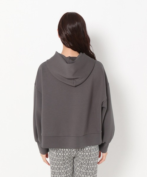 mysty woman（ミスティウーマン）の「【天然アロマサシェ付き】ショートダンボールフーディ 235303（パーカー・レディース・オフホワイト/ライトグリーン/モカ/チャコール・FREE）」の7枚目の写真