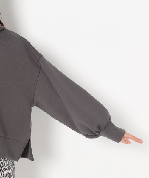 mysty woman（ミスティウーマン）の「【天然アロマサシェ付き】ショートダンボールフーディ 235303（パーカー・レディース・オフホワイト/ライトグリーン/モカ/チャコール・FREE）」の18枚目の写真