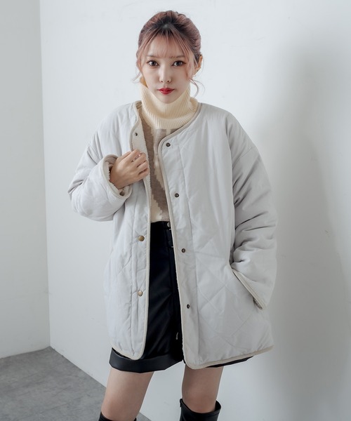 RASVOA（ラスボア）の「ゼブラジャガードクロップドニット（ニット/セーター・レディース・アイボリー/モカ/ベージュ・FREE）」の22枚目の写真