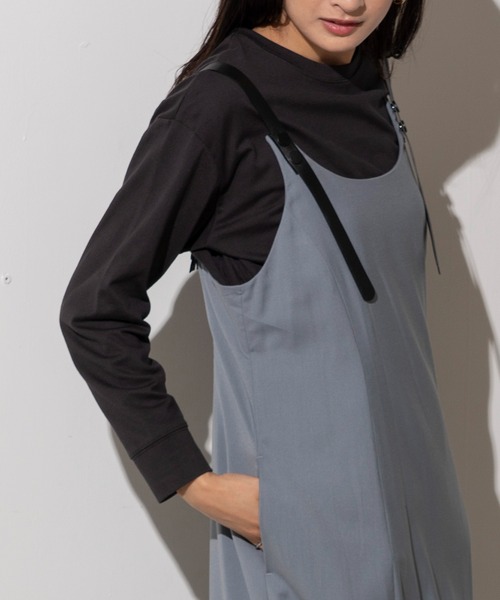 EUCLAID(エウクレイド)の「シャツテールロングスリーブTシャツ(Tシャツ/カットソー・レディース・チャコールグレー/グレー/オフホワイト・FREE)」の14枚目の写真