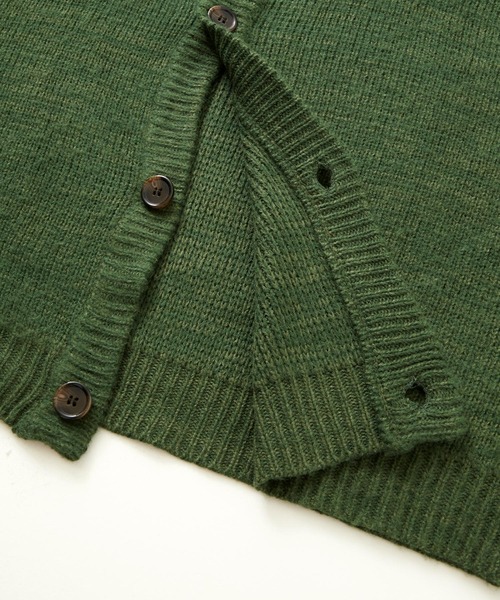 モヘアライクWジャガード編みクルーネック ドロップショルダールーズ