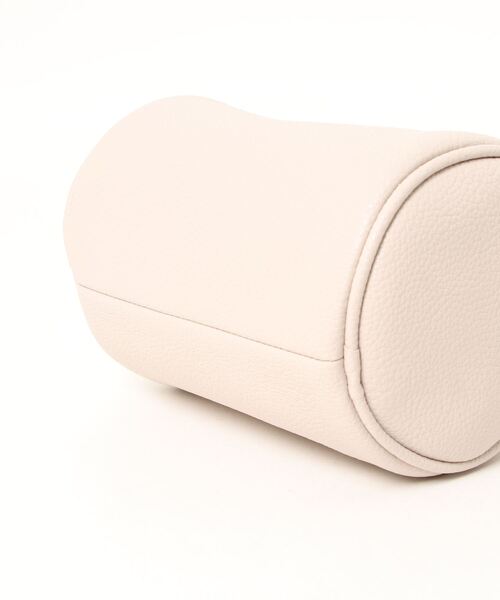 minia（ミニア）の「ミニドラムショルダーバッグ＜ライン太ストラップとPUストラップ付き2WAY＞　◆（ショルダーバッグ・レディース・ブラウン/アイボリー/ブラック・FREE）」の4枚目の写真