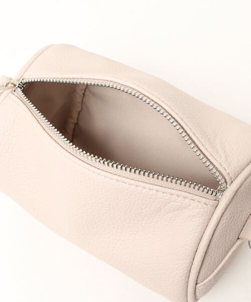 minia（ミニア）の「ミニドラムショルダーバッグ＜ライン太ストラップとPUストラップ付き2WAY＞　◆（ショルダーバッグ・レディース・ブラウン/アイボリー/ブラック・FREE）」の6枚目の写真