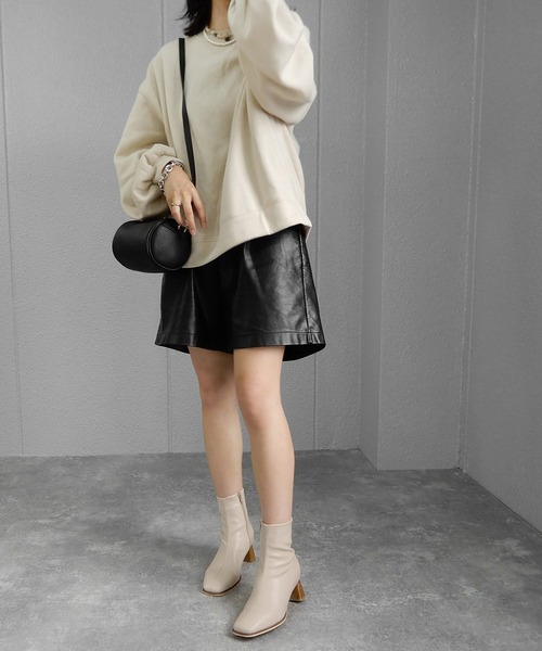 minia（ミニア）の「ミニドラムショルダーバッグ＜ライン太ストラップとPUストラップ付き2WAY＞　◆（ショルダーバッグ・レディース・ブラウン/アイボリー/ブラック・FREE）」の9枚目の写真