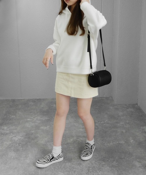 minia（ミニア）の「ミニドラムショルダーバッグ＜ライン太ストラップとPUストラップ付き2WAY＞　◆（ショルダーバッグ・レディース・ブラウン/アイボリー/ブラック・FREE）」の20枚目の写真