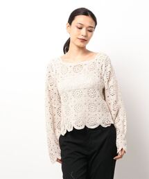 かぎ針編み長袖プルオーバー[C5779]