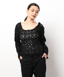 かぎ針編み長袖プルオーバー[C5779]