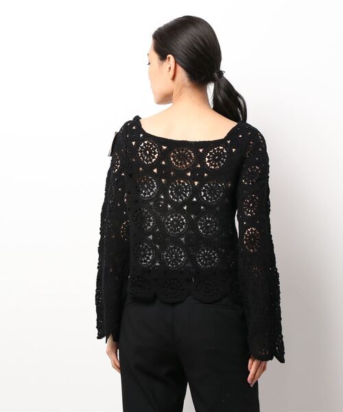 KOBE LETTUCE（コウベレタス）の「かぎ針編み長袖プルオーバー[C5779]（その他トップス・レディース・ブラック/ベージュ・FREE）」の3枚目の写真