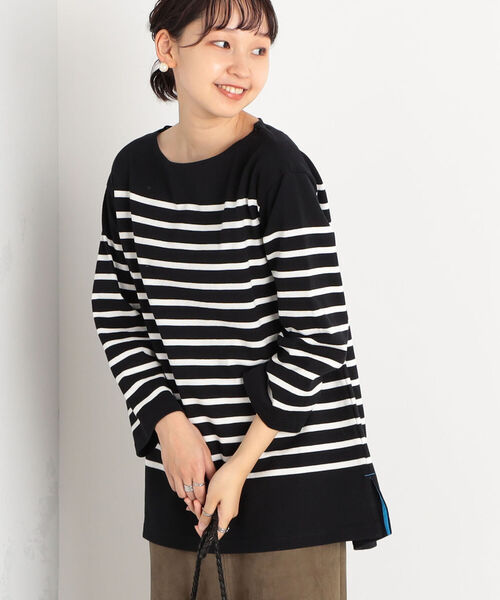 fredy repit（フレディレピ）の「パネルボーダー 天竺プルオーバーカットソー（Tシャツ/カットソー・レディース・ホワイト系その他4/ベージュ系その他3/ブラック系その他3・38）」の2枚目の写真