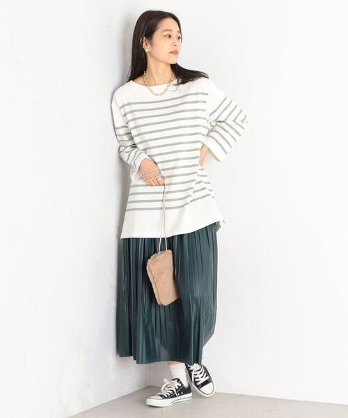 fredy repit（フレディレピ）の「パネルボーダー 天竺プルオーバーカットソー（Tシャツ/カットソー・レディース・ホワイト系その他4/ベージュ系その他3/ブラック系その他3・38）」の4枚目の写真