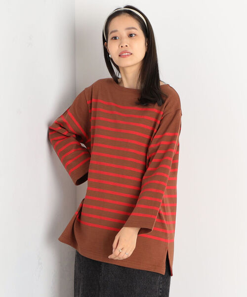 fredy repit（フレディレピ）の「パネルボーダー 天竺プルオーバーカットソー（Tシャツ/カットソー・レディース・ホワイト系その他4/ベージュ系その他3/ブラック系その他3・38）」の9枚目の写真