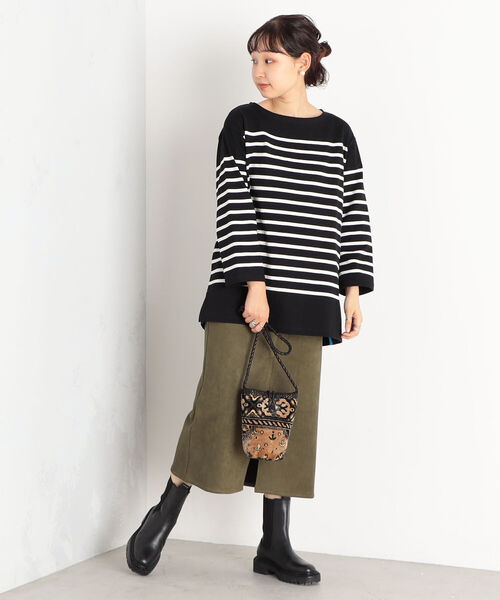 fredy repit（フレディレピ）の「パネルボーダー 天竺プルオーバーカットソー（Tシャツ/カットソー・レディース・ホワイト系その他4/ベージュ系その他3/ブラック系その他3・38）」の11枚目の写真