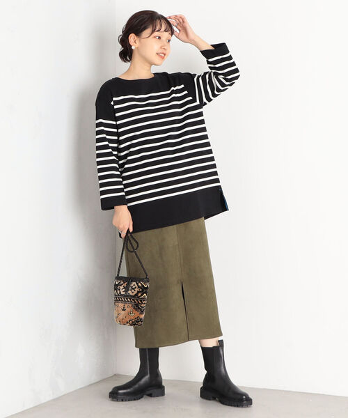 fredy repit（フレディレピ）の「パネルボーダー 天竺プルオーバーカットソー（Tシャツ/カットソー・レディース・ホワイト系その他4/ベージュ系その他3/ブラック系その他3・38）」の12枚目の写真