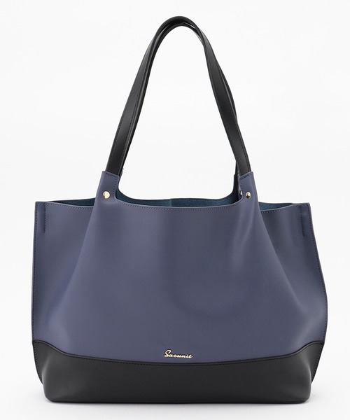 SAC(サック)の「A4仕切りポケットトートトートバッグ SAC unit(トートバッグ・レディース・ベージュ/ダークベージュ/ネイビー・FREE)」の1枚目の写真