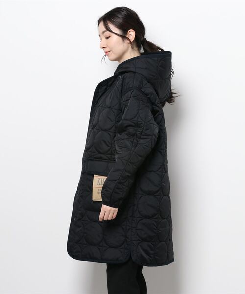 KIFFE(キッフェ)の「GEOMETRIC QUILT COAT(ミリタリージャケット・レディース・オリーブ/ブラック・3)」の3枚目の写真