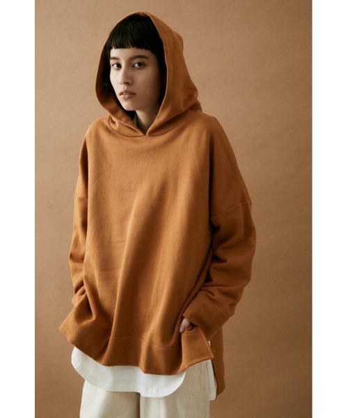 BLACK BY MOUSSY（ブラックバイマウジー）の「side slit pk(サイドスリットパーカー）（パーカー・レディース・ホワイト/ブラック/マジェンタ/キャメル・FREE）」の4枚目の写真