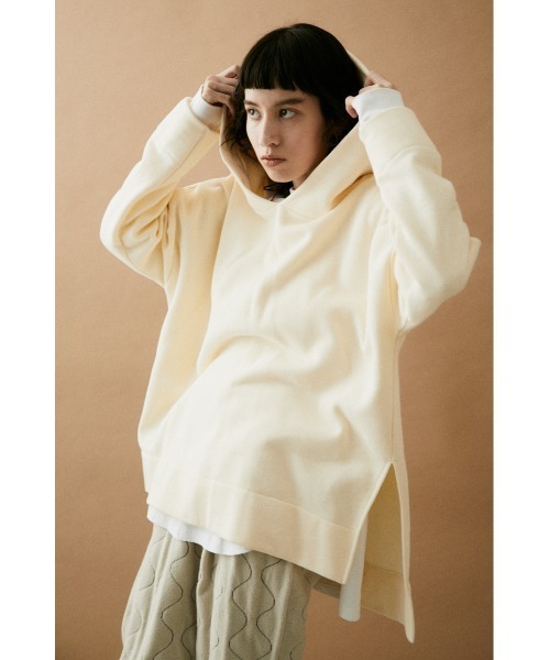 BLACK BY MOUSSY（ブラックバイマウジー）の「side slit pk(サイドスリットパーカー）（パーカー・レディース・ホワイト/ブラック/マジェンタ/キャメル・FREE）」の14枚目の写真