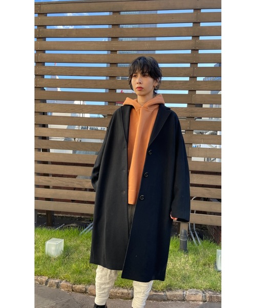 BLACK BY MOUSSY（ブラックバイマウジー）の「side slit pk(サイドスリットパーカー）（パーカー・レディース・ホワイト/ブラック/マジェンタ/キャメル・FREE）」の13枚目の写真