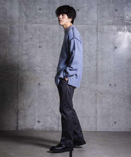 NIDO（ニド）の「ハンドステッチニットプロオーバー（ニット/セーター・メンズ・ベージュ/ブルー/ブラック・M/L）」の7枚目の写真