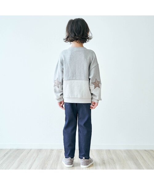 apres les cours(アプレレクール)の「裏微起毛デニム/7days Style pants 10分丈(その他パンツ・キッズ・ネイビー/ブルー・130/90/120/140/100/80/110)」の4枚目の写真